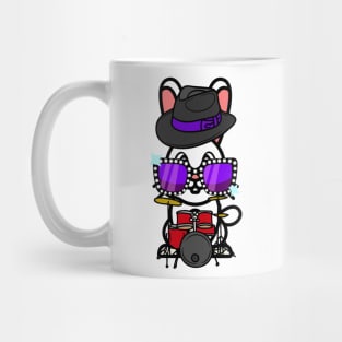 Funny bunny is playing the drums Mug